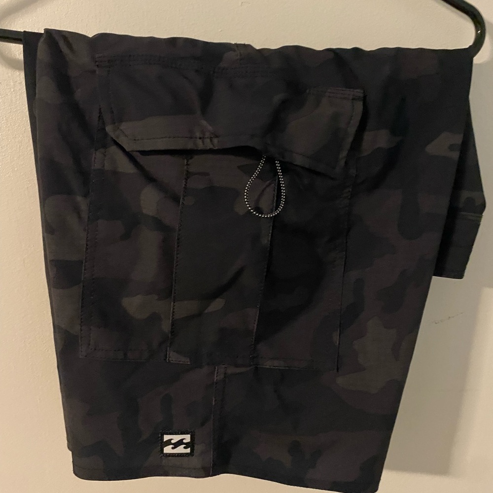 Billabong Black and Gray Recycled Shorts